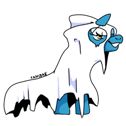 Size: 1000x1000 | Tagged: safe, artist:gremlinuggets, oc, oc only, oc:fleurbelle, alicorn, ghost, pony, undead, alicorn oc, bedsheet ghost, female, horn, mare, simple background, solo, transparent background, wings, yellow eyes
