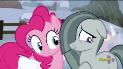 Size: 1024x576 | Tagged: safe, screencap, big macintosh, limestone pie, marble pie, pinkie pie, earth pony, pony, g4, hearthbreakers, season 5, season 8, the maud couple, animated, blushing, compilation, cute, discovery family, discovery family logo, female, marblebetes, mare, mm-hmm, mouth hold, pickaxe, pie sisters, rock farm, shy, siblings, sisters, smiling, sound, tree, webm, when she smiles