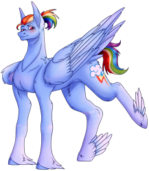 Size: 2517x2901 | Tagged: safe, artist:amcirken, rainbow dash, pegasus, pony, g4, high res, simple background, solo, transparent background, unshorn fetlocks, winged hooves