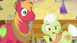 Size: 1920x1080 | Tagged: safe, screencap, big macintosh, granny smith, earth pony, pony, g4, scare master, female, male, stallion