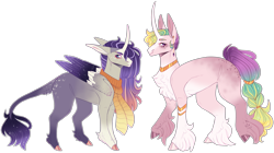 Size: 4923x2754 | Tagged: safe, artist:sleepy-nova, oc, oc only, alicorn, pony, unicorn, chest fluff, clothes, female, magical lesbian spawn, mare, offspring, parent:big macintosh, parent:moondancer, parent:princess celestia, parent:princess luna, parents:lunadancer, parents:maclestia, scarf, simple background, transparent background