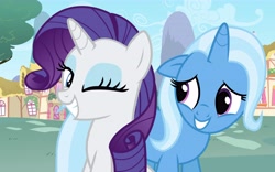 Size: 8192x5120 | Tagged: safe, artist:jadeharmony, rarity, trixie, g4, female, lesbian, rarixie, shipping