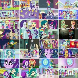Size: 1080x1080 | Tagged: safe, artist:jericollage70, screencap, applejack, aqua blossom, canter zoom, chestnut magnifico, fluttershy, juniper montage, lemon zest, pinkie pie, rainbow dash, rarity, sci-twi, sour sweet, starlight glimmer, sugarcoat, sunny flare, sunset shimmer, twilight sparkle, dance magic, equestria girls, equestria girls specials, g4, mirror magic, movie magic, dance magic (song), humane five, humane seven, humane six, magical movie night, uncle and niece