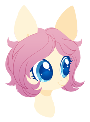 Size: 2221x3000 | Tagged: safe, artist:belka-sempai, oc, oc only, pony, bust, commission, female, high res, mare, not fluttershy, portrait, simple background, smiling, solo, transparent background