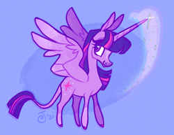 Size: 3300x2550 | Tagged: safe, artist:janegumball, twilight sparkle, alicorn, pony, g4, colored hooves, female, glowing horn, high res, horn, mare, simple background, solo, sparkles, twilight sparkle (alicorn)