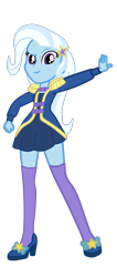 Size: 921x2176 | Tagged: safe, artist:gmaplay, trixie, equestria girls, g4, my little pony equestria girls: better together, street magic with trixie, clothes, epaulettes, hat, magician outfit, simple background, socks, solo, thigh highs, top hat, transparent background