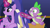 Size: 1920x1080 | Tagged: safe, screencap, spike, twilight sparkle, alicorn, dragon, pony, g4, the last problem, comic book, twilight sparkle (alicorn), twilight's castle, winged spike, wings