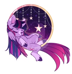 Size: 722x750 | Tagged: safe, artist:silentwolf-oficial, twilight sparkle, alicorn, pony, g4, dreamcatcher, female, mare, simple background, sleeping, solo, twilight sparkle (alicorn), unshorn fetlocks, white background