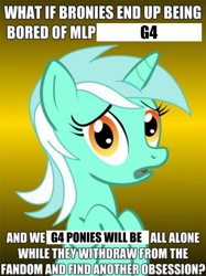 Size: 1280x1708 | Tagged: safe, artist:keronianniroro, edit, lyra heartstrings, pony, unicorn, g4, caption, end of ponies, female, image macro, looking at you, mare, meme, sad, solo, text