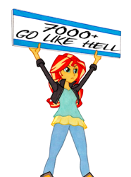 Size: 761x1024 | Tagged: safe, sunset shimmer, equestria girls, g4, carroll shelby, exploitable meme, female, ford v ferrari, le mans, meme, old meme, sign, simple background, solo, sunset's board, white background