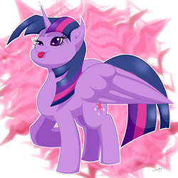 Size: 1554x1554 | Tagged: safe, artist:thebenalpha, twilight sparkle, alicorn, pony, g4, heart eyes, simple background, solo, tongue out, transparent background, twilight sparkle (alicorn), wingding eyes, wings