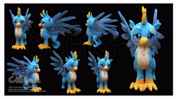 Size: 4573x2569 | Tagged: safe, artist:chibi-pets, gallus, griffon, g4, high res, irl, obtrusive watermark, photo, plushie, solo, watermark