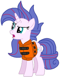 Size: 813x1043 | Tagged: safe, artist:徐詩珮, oc, oc:aurora (tempest's mother), series:sprglitemplight diary, series:sprglitemplight life jacket days, series:springshadowdrops diary, series:springshadowdrops life jacket days, g4, alternate universe, angry, clothes, female, lifejacket, simple background, transparent background, unamused