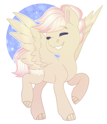 Size: 2000x2300 | Tagged: safe, artist:sadelinav, oc, oc only, oc:cornetto, pegasus, pony, chibi, commission, cute, happy, high res, male, simple background, smiling, solo, transparent background, wings, ych result