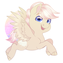 Size: 2300x2300 | Tagged: safe, artist:sadelinav, oc, oc only, oc:cornetto, pegasus, pony, commission, cute, happy, high res, male, simple background, smiling, solo, transparent background, wings, ych result