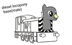 Size: 976x607 | Tagged: safe, object pony, original species, pony, train pony, base, diesel, locomotive, male, stallion, train