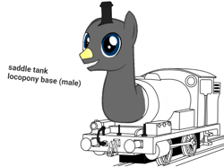 Size: 1019x759 | Tagged: safe, object pony, original species, pony, train pony, base, lamp, locomotive, male, stallion, train