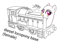 Size: 948x654 | Tagged: safe, object pony, original species, pony, train pony, base, diesel, female, mare, train