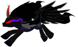 Size: 1024x619 | Tagged: safe, artist:frownfactory, artist:venjix5, king sombra, pony of shadows, tempest shadow, alicorn, pony, unicorn, g4, alicornified, armor, blank eyes, colored horn, corrupted, curved horn, eye scar, female, flying, glowing scar, her body has been possessed by sombra, horn, mare, oh no, possessed, race swap, red eyes, running, scar, simple background, solo, sombra eyes, sombra's horn, spread wings, tempest gets her horn back, tempest gets her wings, tempest gets her wings back, tempest gets wings, tempest with sombra's horn, tempesticorn, transparent background, well shit, wings, xk-class end-of-the-world scenario
