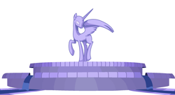 Size: 1980x1080 | Tagged: safe, artist:thieeur-nawng, alicorn, pony, base, no pony, simple background, solo, statue, white background