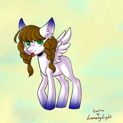 Size: 1024x1024 | Tagged: safe, oc, oc only, pegasus, pony, :p, abstract background, base used, braid, ear fluff, pegasus oc, signature, solo, tongue out, wings