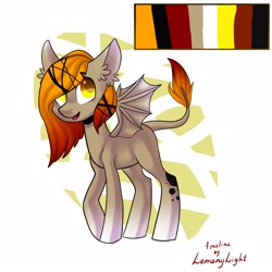 Size: 2160x2160 | Tagged: safe, oc, oc only, bat pony, pony, base used, bat pony oc, bat wings, ear fluff, high res, leonine tail, open mouth, signature, smiling, solo, wings