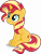 Size: 2691x3521 | Tagged: safe, artist:anime-equestria, derpibooru exclusive, edit, sunset shimmer, pony, unicorn, g4, :3, blushing, cute, female, high res, horn, mare, shimmerbetes, simple background, sitting, smiling, solo, transparent background, vector