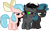 Size: 9467x5899 | Tagged: safe, artist:goldenheart4, apple bloom, cozy glow, king sombra, queen chrysalis, scootaloo, sweetie belle, earth pony, pegasus, pony, unicorn, g4, apple bloom's bow, bow, cozy bloom, cutie mark crusaders, female, filly, hair bow, king scootaloo, league of monstrous zealots, missing cutie mark, palette swap, queen belle, recolor, simple background, smiling, smirk, transparent background, trio