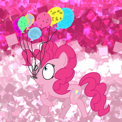 Size: 1080x1080 | Tagged: safe, artist:crossovercartoons, pinkie pie, earth pony, pony, g4, balloon, cute, pinkiepieday