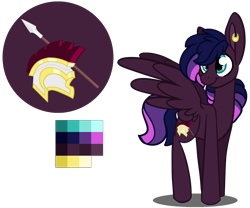Size: 1832x1527 | Tagged: safe, artist:greyestgray, oc, oc only, oc:calvary troop, pegasus, pony, magical lesbian spawn, male, offspring, parent:tempest shadow, parent:twilight sparkle, parents:tempestlight, reference sheet, simple background, solo, stallion, transparent background