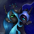 Size: 2000x2000 | Tagged: safe, artist:ping000, nightmare moon, queen chrysalis, alicorn, changeling, changeling queen, pony, g4, back to back, bust, crown, duo, female, high res, jewelry, mare, regalia