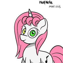 Size: 2480x2480 | Tagged: safe, oc, oc:half note, pony, unicorn, female, high res, horn, mare, unicorn oc