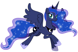 Size: 1200x806 | Tagged: safe, artist:jennieoo, princess luna, alicorn, pony, g4, flying, lina, princess, show accurate, simple background, solo, transparent background