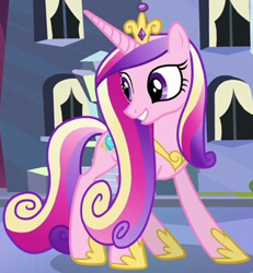 Size: 964x1043 | Tagged: safe, screencap, princess cadance, alicorn, pony, g4, the times they are a changeling, cropped, crown, female, hoof shoes, jewelry, mare, regalia, solo, tiara