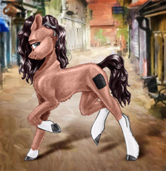 Size: 2496x2567 | Tagged: safe, artist:joestick, editor:vedont, oc, oc only, pony, female, high res, solo