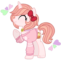 Size: 1800x1776 | Tagged: safe, artist:strawberry-spritz, oc, oc only, oc:sunny side-up, pony, unicorn, clothes, female, mare, shirt, simple background, solo, transparent background