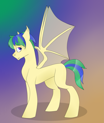 Size: 1329x1565 | Tagged: safe, artist:toptian, oc, oc only, bat pony, pony, abstract background, bat pony oc, bat wings, solo, wings