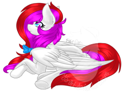 Size: 1472x1080 | Tagged: safe, artist:silentwolf-oficial, oc, oc only, pegasus, pony, lying down, obtrusive watermark, pegasus oc, prone, signature, simple background, solo, transparent background, underhoof, watermark, wings