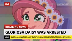 Size: 713x404 | Tagged: safe, edit, edited screencap, screencap, gloriosa daisy, equestria girls, g4, my little pony equestria girls: legend of everfree, bad end, break your own news, breaking news, crying, gloriosabuse, sad, solo