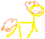 Size: 93x80 | Tagged: safe, artist:patutu, spitfire, g4, 1000 hours in ms paint, 2018, :3, female, happy, lineart, mare, simple background, stylistic suck, walking, white background, wings, wings down
