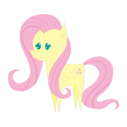 Size: 684x684 | Tagged: safe, artist:thebenalpha, fluttershy, pegasus, pony, g4, pointy ponies, simple background, solo, transparent background