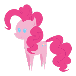 Size: 674x674 | Tagged: safe, artist:thebenalpha, pinkie pie, earth pony, pony, g4, pointy ponies, simple background, solo, transparent background