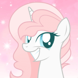 Size: 1000x1000 | Tagged: safe, artist:jennieoo, oc, oc:sweetheart, pony, unicorn, g4, animated, blinking, cheeky smile, gif, grin, happy, show accurate, smiling, solo, vector