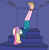 Size: 1549x1579 | Tagged: safe, artist:bugssonicx, dean cadance, princess cadance, human, equestria girls, g4, ankle tied, arm behind back, basement, bondage, bound and gagged, bound wrists, cloth gag, clothes, damsel in distress, eyeshadow, feet tied, female, gag, kicking, kidnapped, makeup, one eye closed, secret room, shoes, stairs, tied hands, tied up