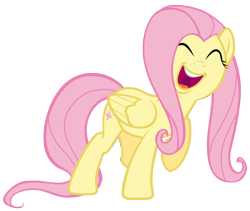 Size: 7000x5900 | Tagged: safe, artist:tardifice, fluttershy, pony, filli vanilli, g4, absurd resolution, cute, eyes closed, happy, shyabetes, simple background, solo, transparent background, uvula, vector