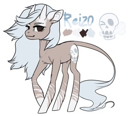 Size: 1126x1024 | Tagged: safe, oc, oc only, bicorn, pony, horn, leonine tail, multiple horns, simple background, solo, white background
