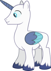 Size: 1270x1759 | Tagged: safe, artist:pegasski, oc, oc only, alicorn, pony, g4, the crystalling, alicorn oc, bald, base, horn, male, simple background, smiling, solo, stallion, transparent background, two toned wings, unshorn fetlocks, wings