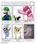 Size: 3000x3582 | Tagged: safe, artist:stitchpunkstudios, pinkie pie, dog, earth pony, human, pony, anthro, g4, anthro with ponies, bust, clothes, crossover, eyes closed, female, goofy (disney), hat, high res, luigi, male, mare, miles "tails" prower, open mouth, raised hoof, six fanarts, sonic the hedgehog (series), super mario bros., trolls, underhoof