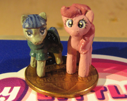 Size: 1200x960 | Tagged: safe, artist:soobel, maud pie, pinkie pie, g4, craft, miniature, sculpture