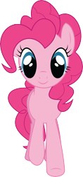 Size: 4387x9333 | Tagged: safe, artist:wissle, pinkie pie, pony, friendship is magic, g4, absurd resolution, female, happy, looking at you, mare, simple background, smiling, solo, transparent background, vector, walking